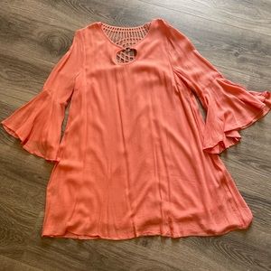 Pink Blush Coral Maternity Dress